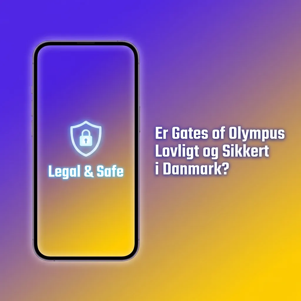 Gates of Olympus slot machine interface showing Zeus theme with Danish casino licensing and security certifications
