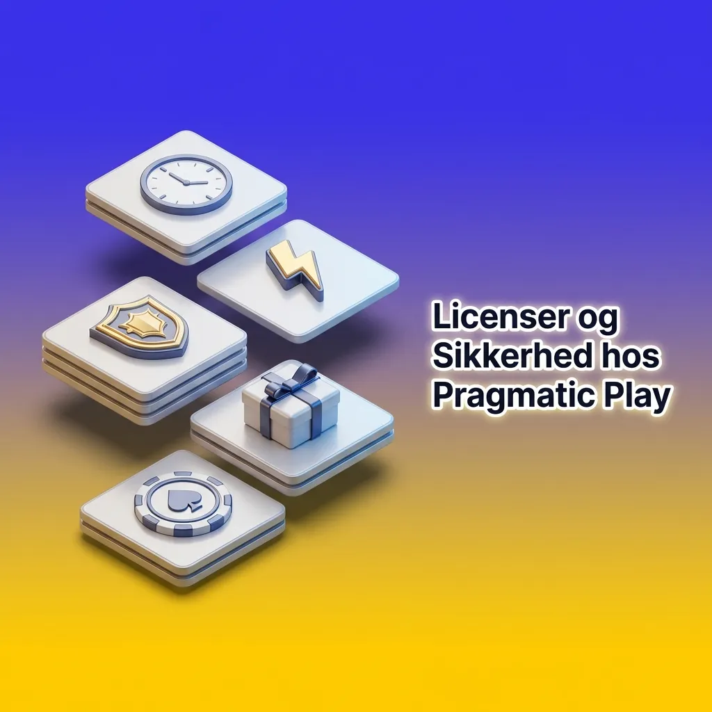 Pragmatic Play logo med Malta Gaming Authority og UK Gambling Commission licensmærker på sikkerhedsbaggrund
