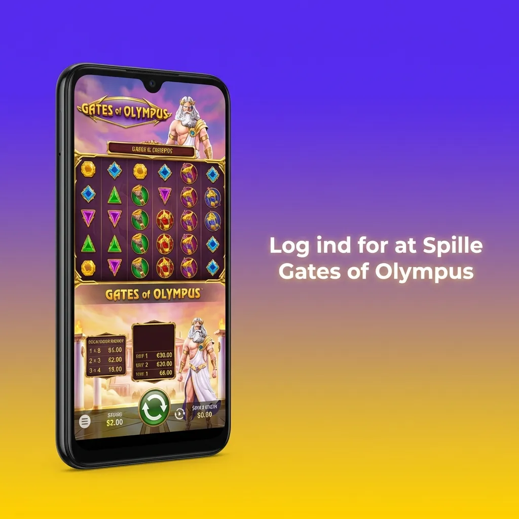 Login screen for Gates of Olympus casino game showing steps to access and start playing the slot game.