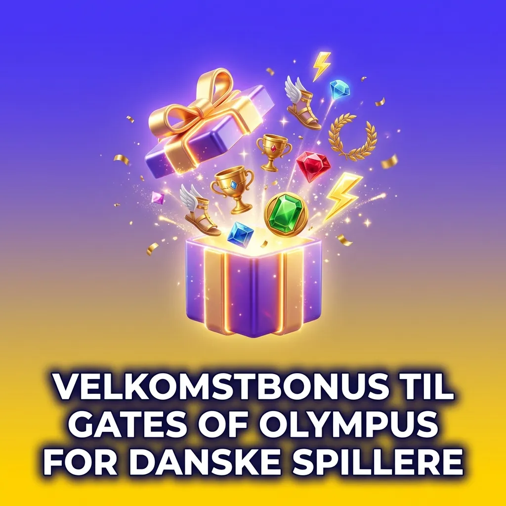 Danish casino welcome bonus for Gates of Olympus with free spins offer displayed on screen